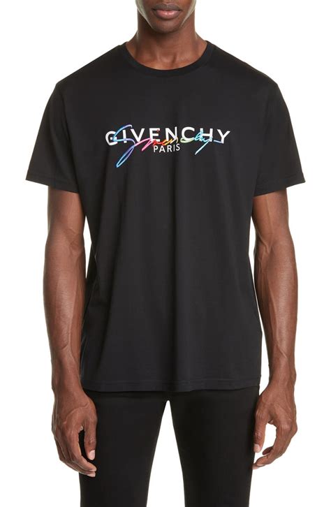 givenchy rainbow logo tee|cheap Givenchy shirts for men.